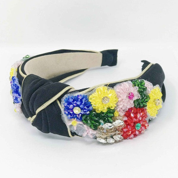 Lenore Flower Bead Headband