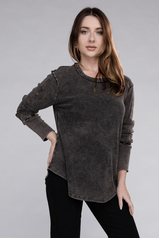 Aubrey Baby Waffle Long Sleeve Top