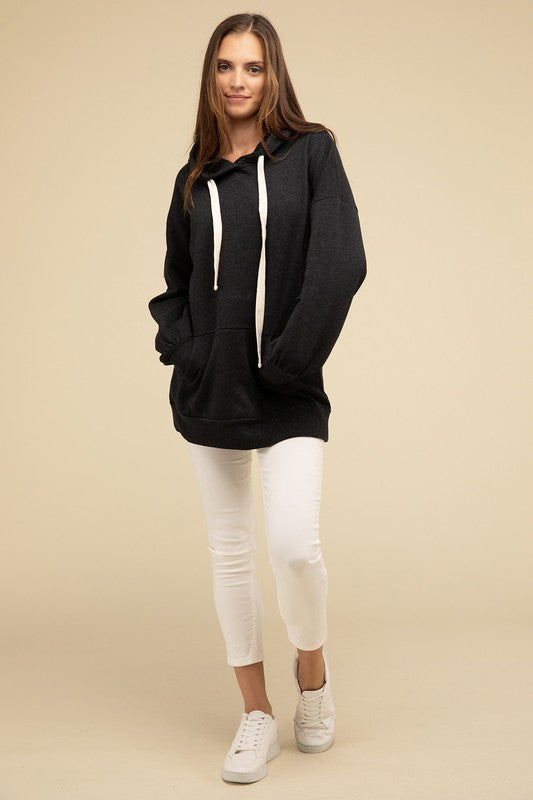 Oversized Hoodie Longline Sweatshirt