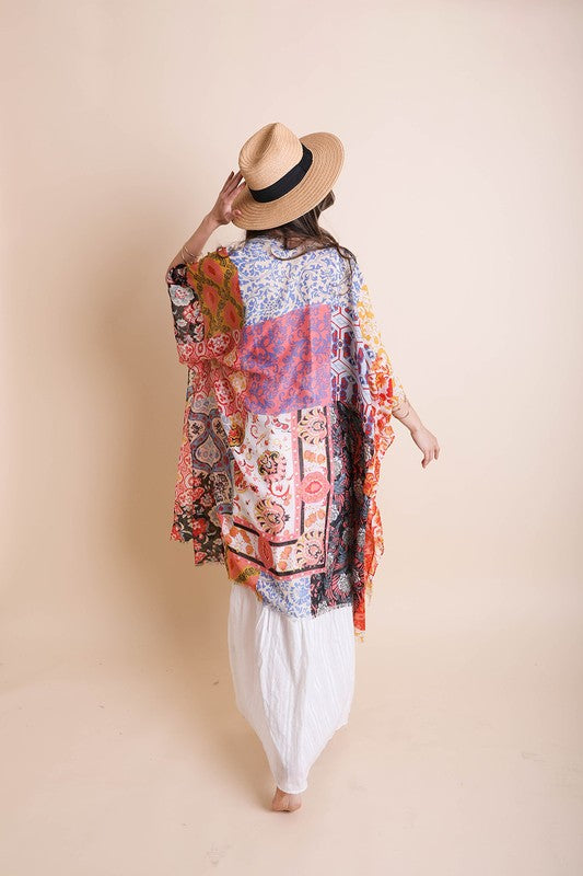 Bessie Boho Floral Patchwork Kimono