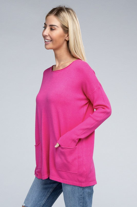 Vienna Viscose Front Pockets Sweater