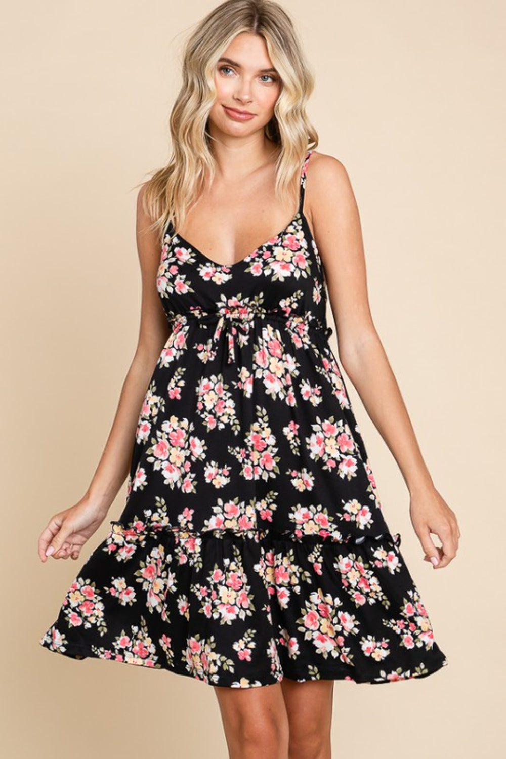 Britney Floral Frill Cami Dress