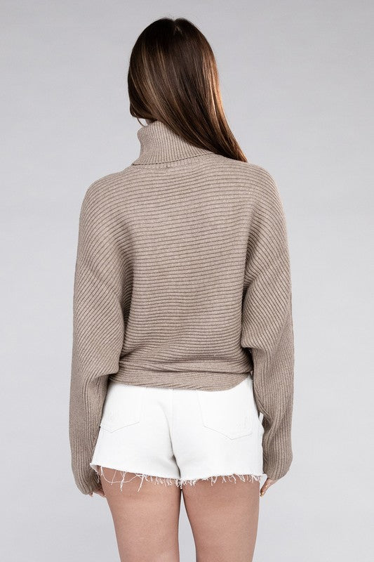 Cristiana Dolman Sleeve Turtleneck Sweater