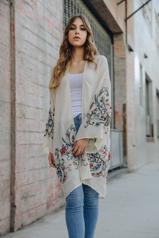 Deanna Long Floral Kimono