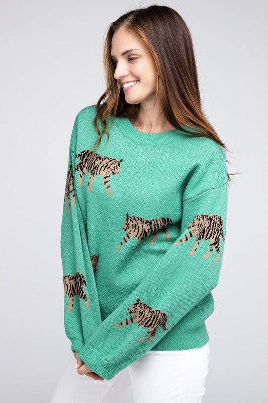 Tiger Tales Patterned Sweater
