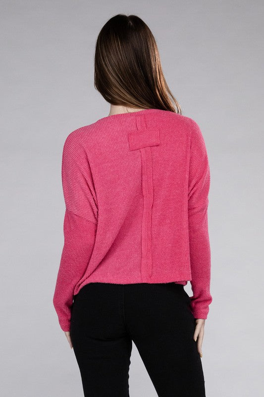 Embry Ribbed Dolman Long Sleeve Sweater