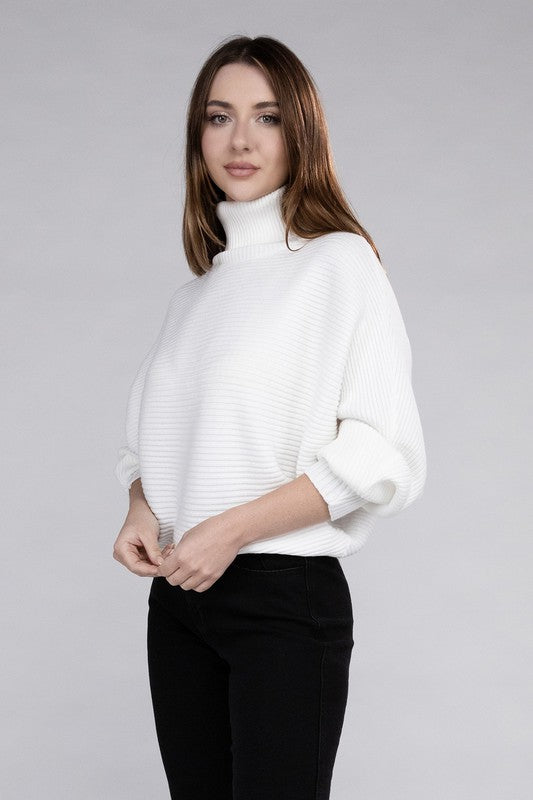 Cristiana Dolman Sleeve Turtleneck Sweater