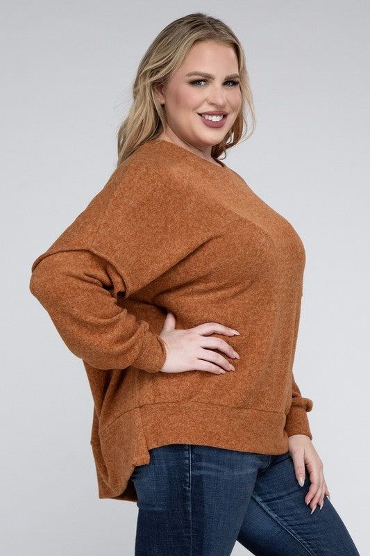 Nalani Brushed Melange Sweater Plus