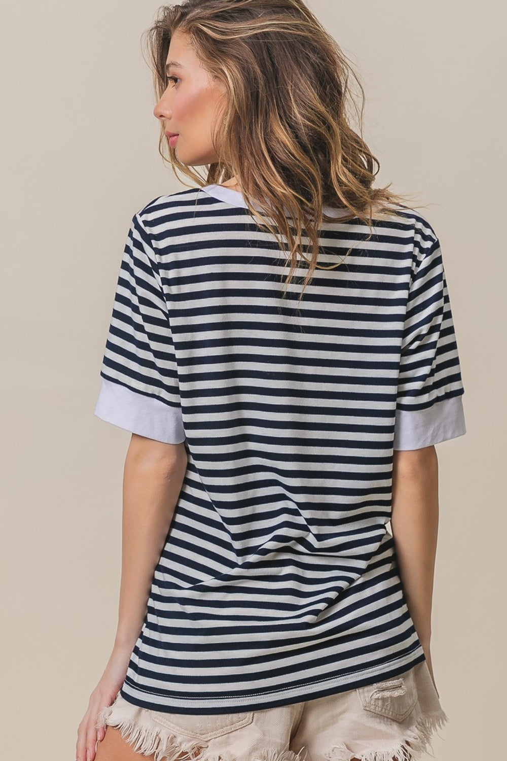 Colby Contrast Striped Knit Top