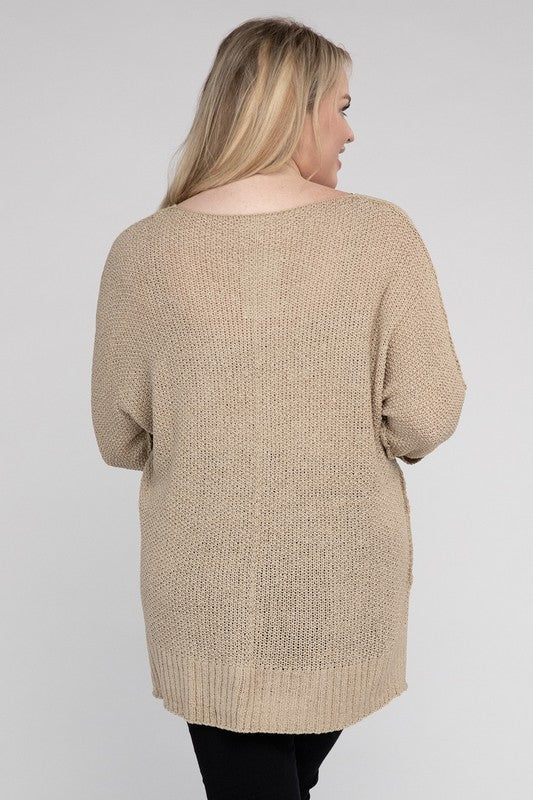 Arlet Crew Neck Knit Sweater Plus