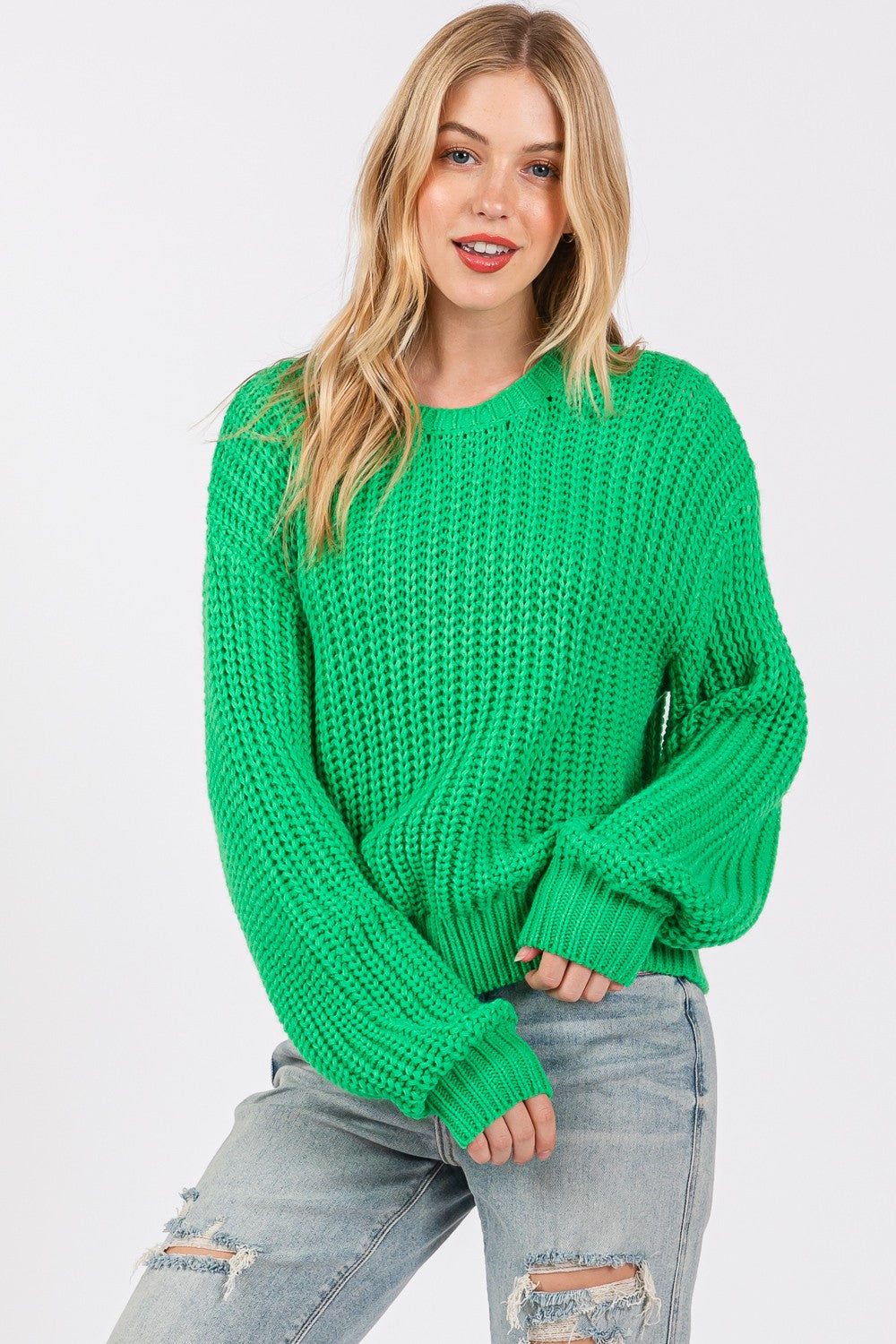 Sera Round Neck Drop Shoulder Sweater