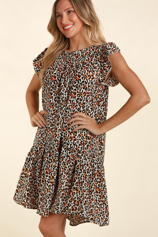 Raya Leopard Dress with Pockets