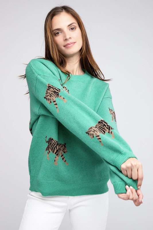 Tiger Tales Patterned Sweater