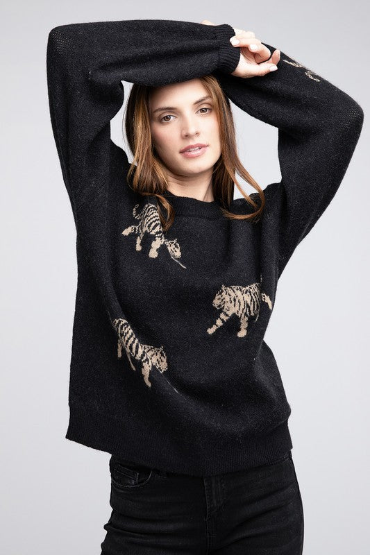 Tiger Tales Patterned Sweater