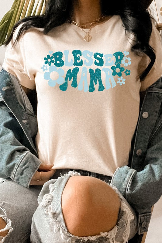 Groovy Blessed Mama Graphic Tee