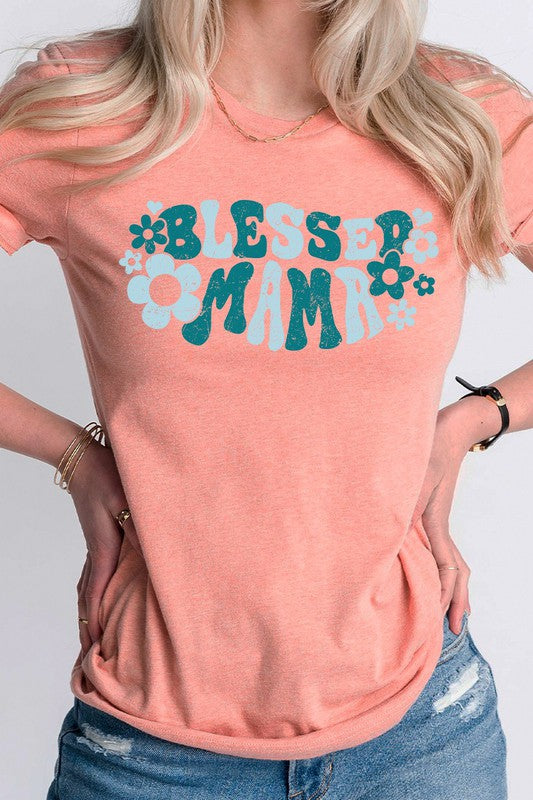 Groovy Blessed Mama Graphic Tee