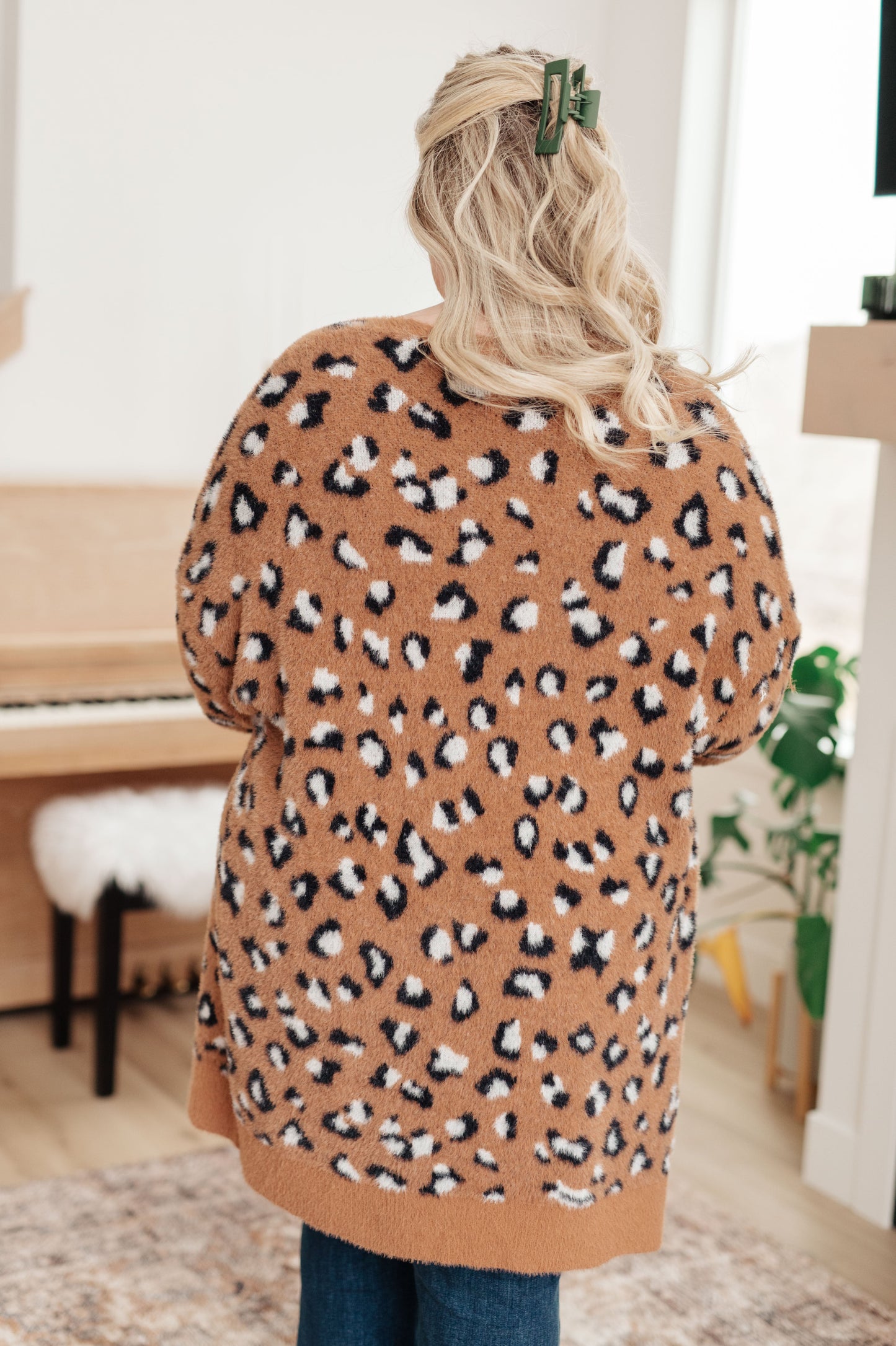 Lala Leopard Longline Cardigan