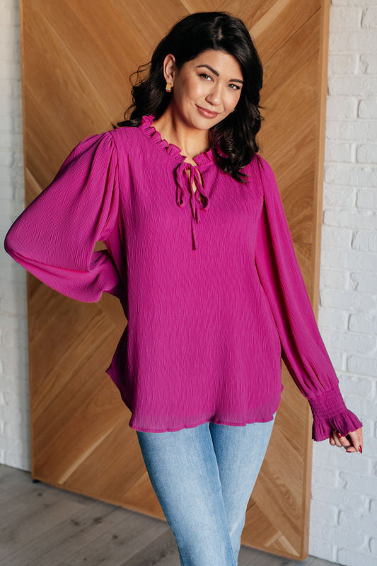 Karlie Ruffle Neckline Blouse