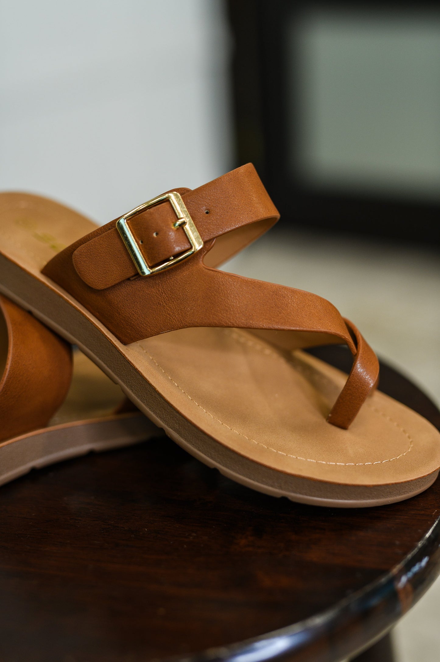 Paula Slip on Sandals in Storm Tan