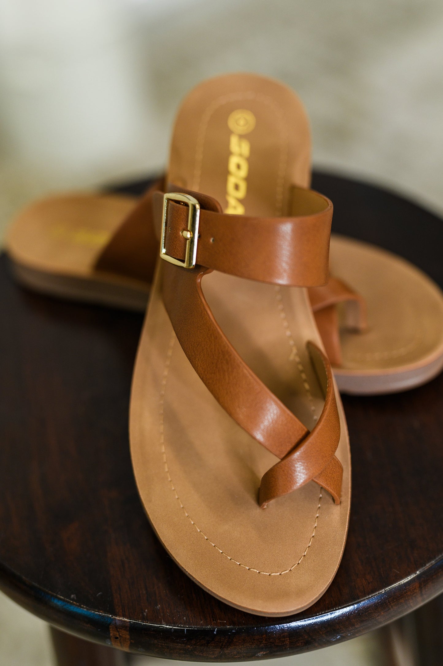 Paula Slip on Sandals in Storm Tan