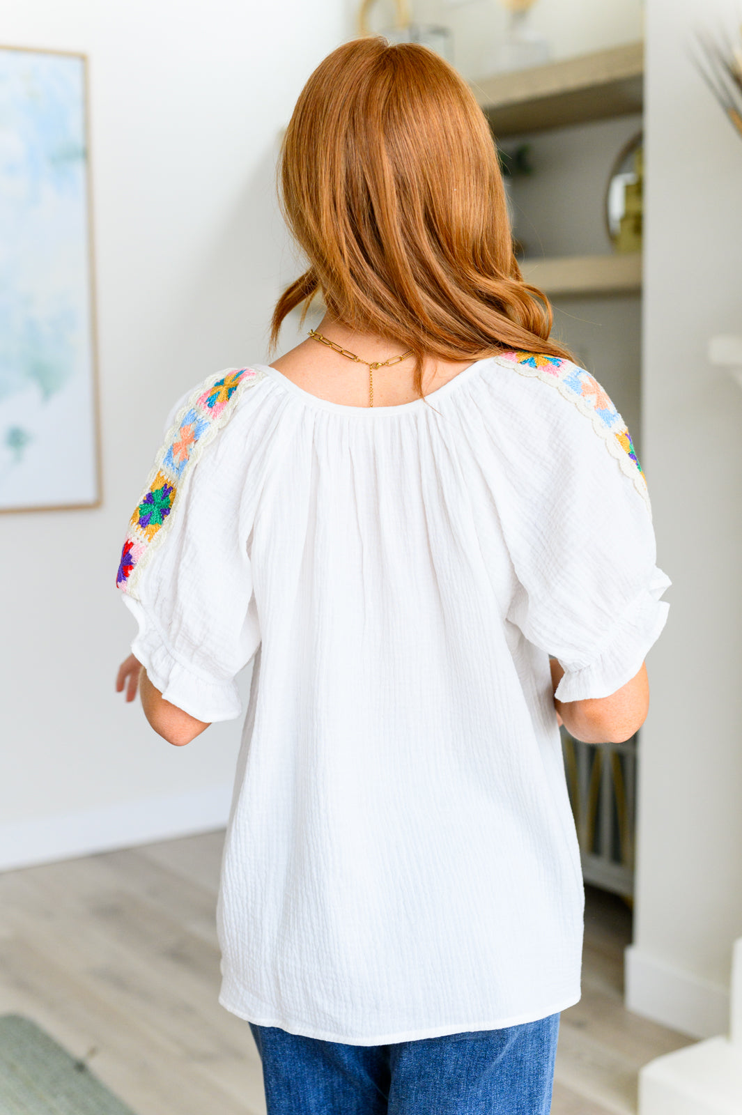 Clarita Crinkle Knit Blouse