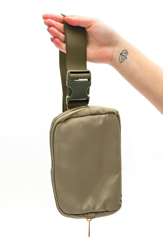 Ciao Crossbody Belt Bag in Olive