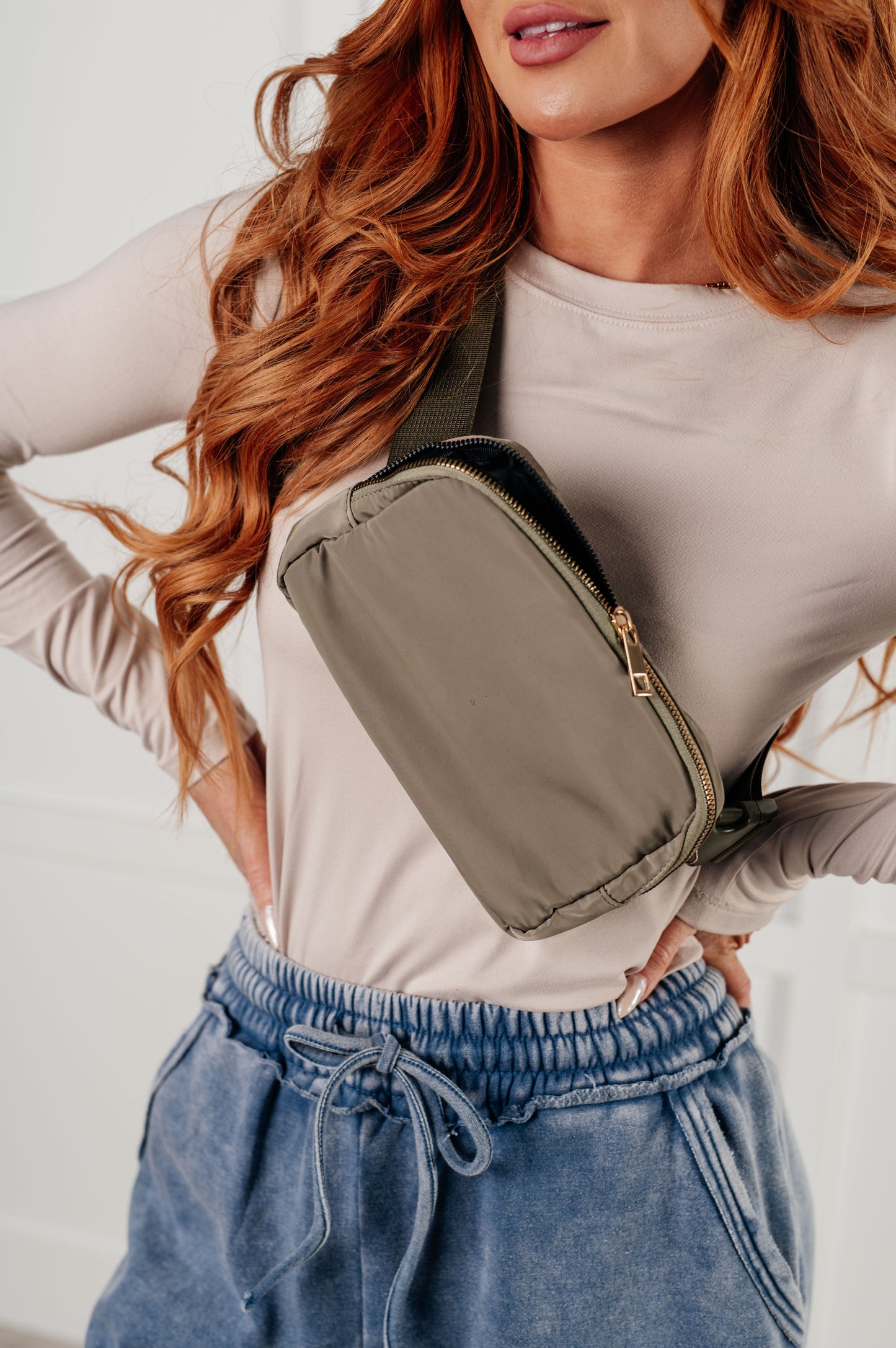 Ciao Crossbody Belt Bag in Olive