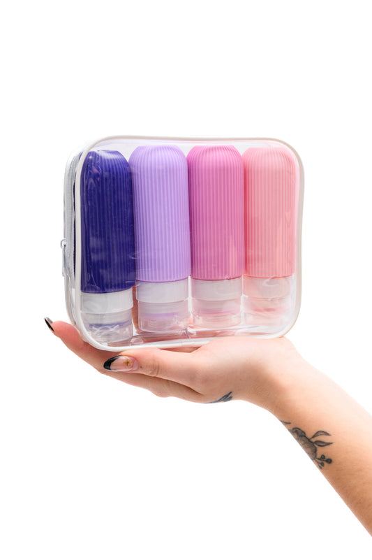 Vacay Mode Toiletry Travel Bottles in Lavender