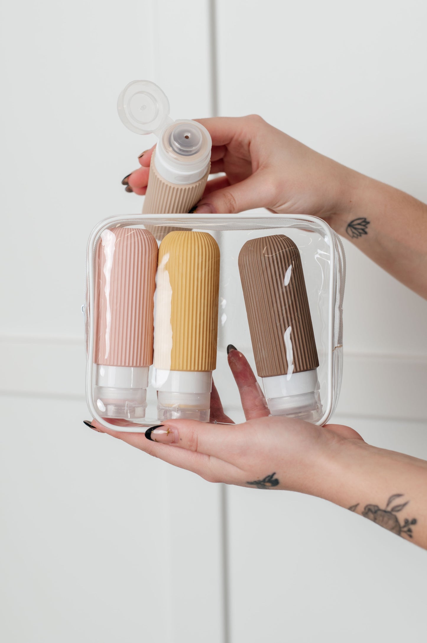 Vacay Mode Toiletry Travel Bottles in Neutral