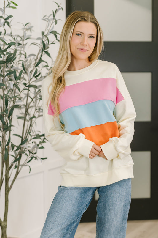 Charlie Color Block Relaxed Pullover