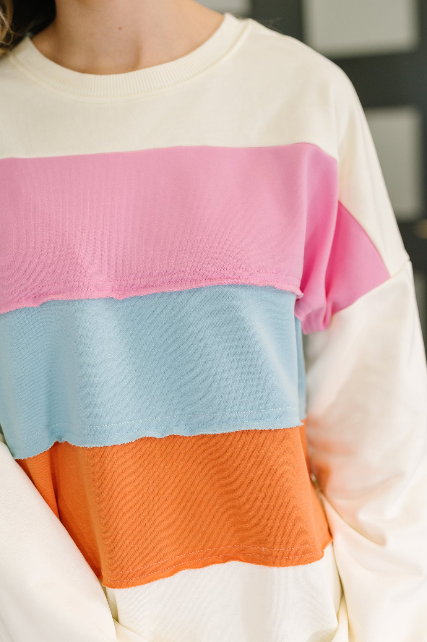 Charlie Color Block Relaxed Pullover