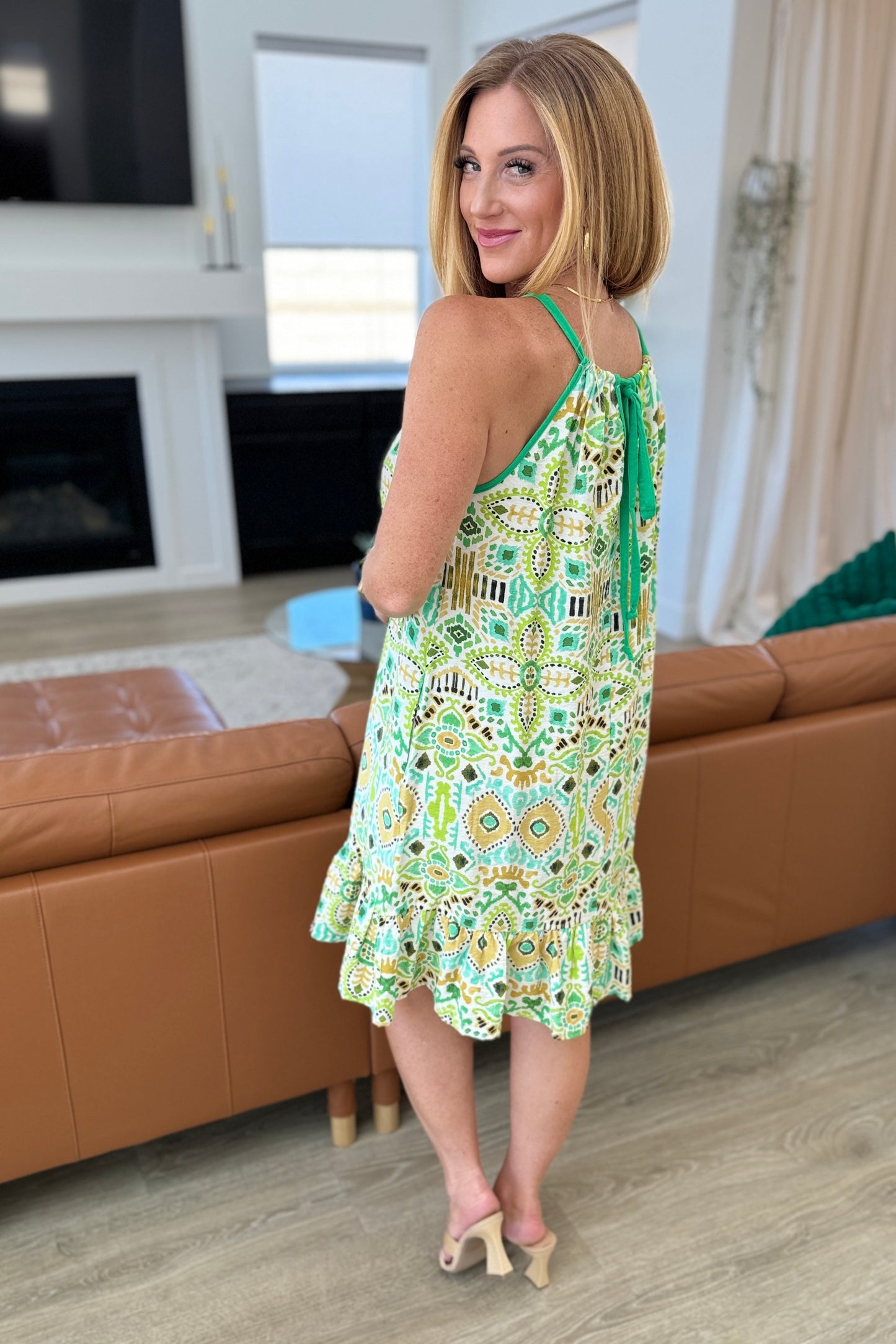 Joanna Tank Dress in Lime