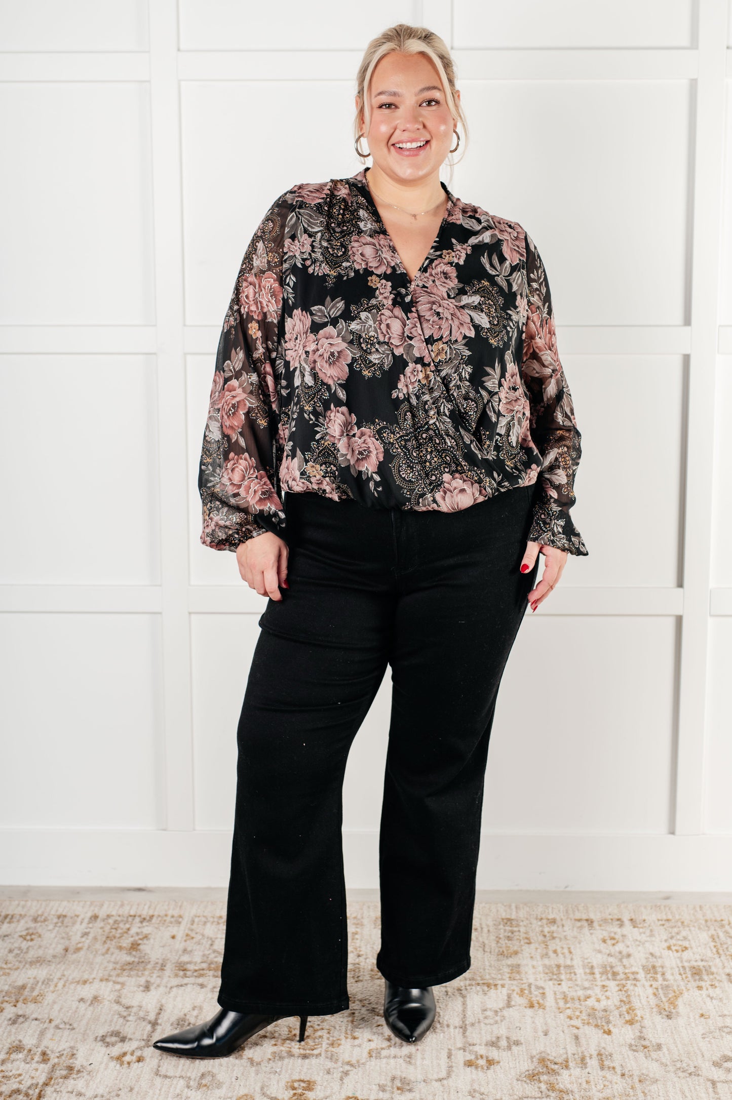 Veronica Surplice Floral Blouse