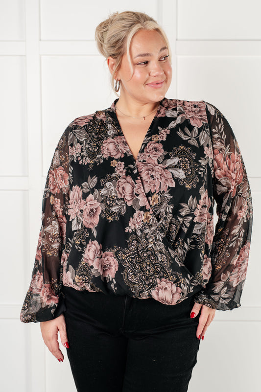 Veronica Surplice Floral Blouse