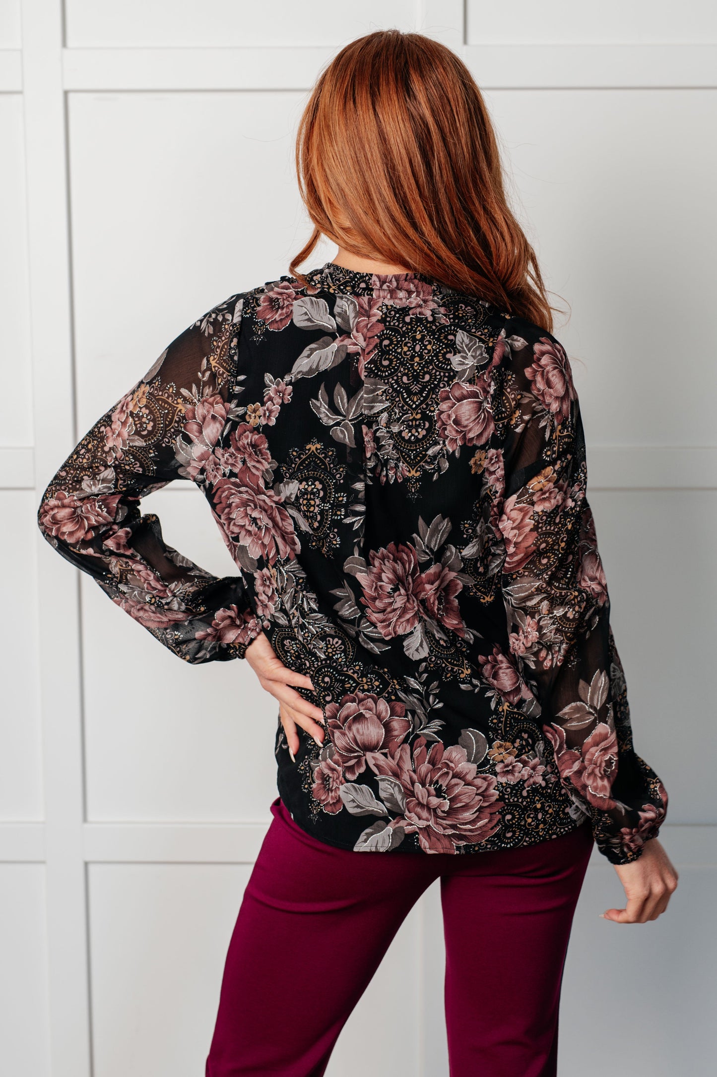 Veronica Surplice Floral Blouse