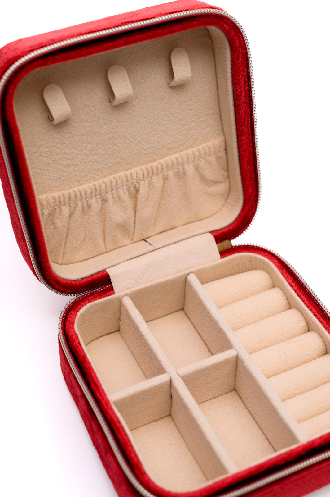 Velvet Jewelry Box in Red