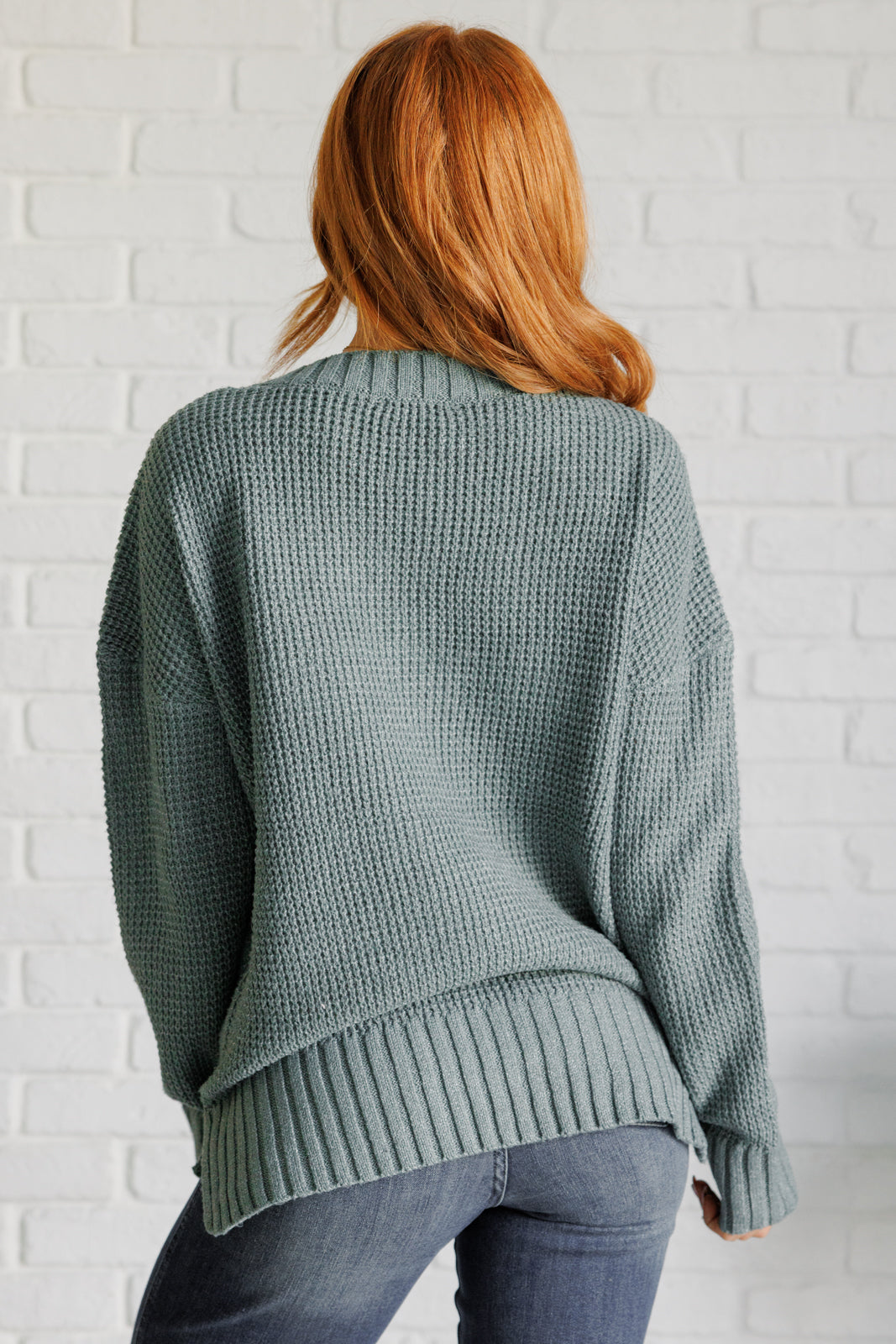 Havilah Drop Shoulder Sweater in Sage