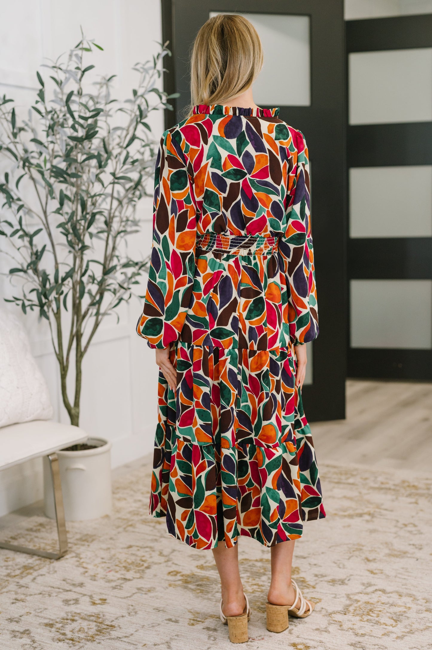 Lauren Long Sleeve Tiered Dress