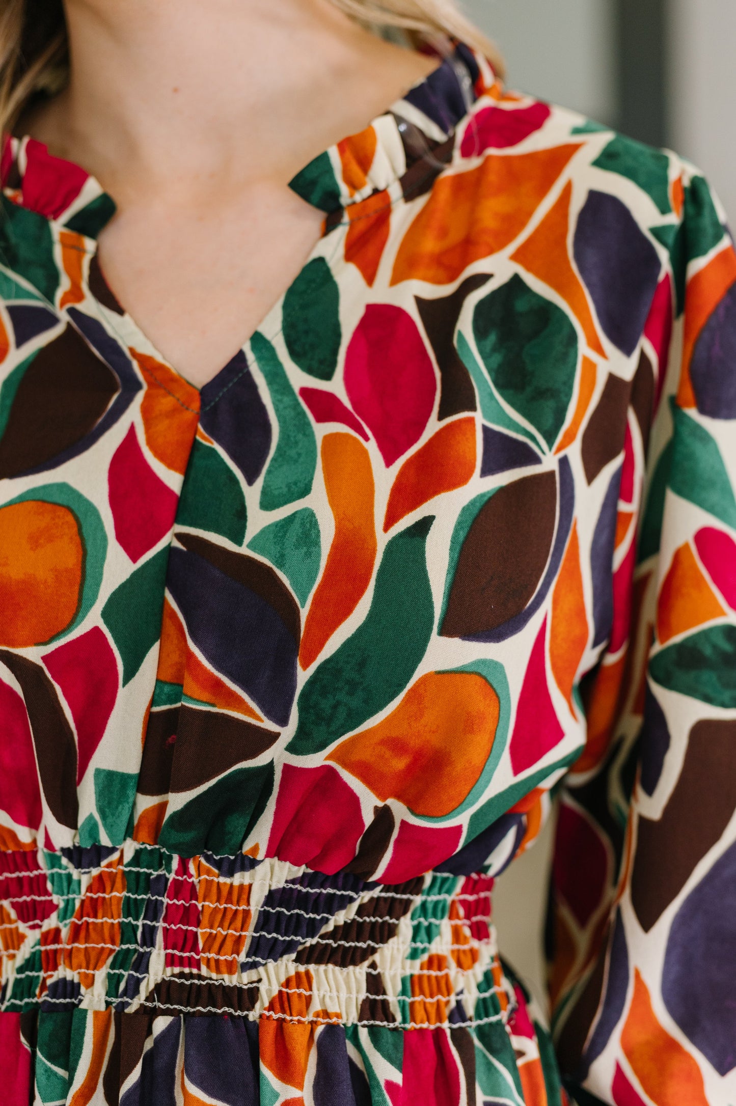 Lauren Long Sleeve Tiered Dress