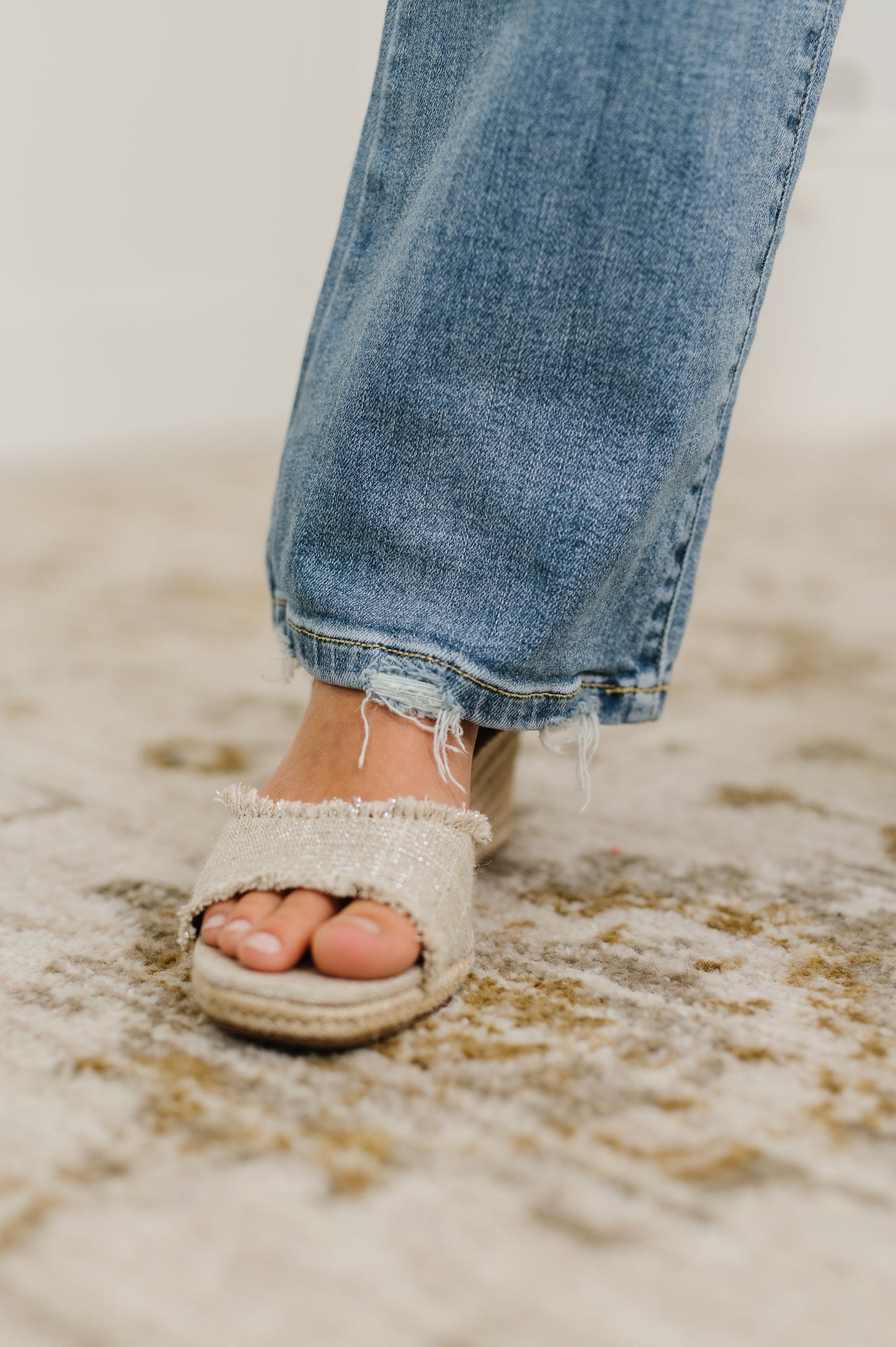 Mid Rise Vintage Wash Bootcut Jeans
