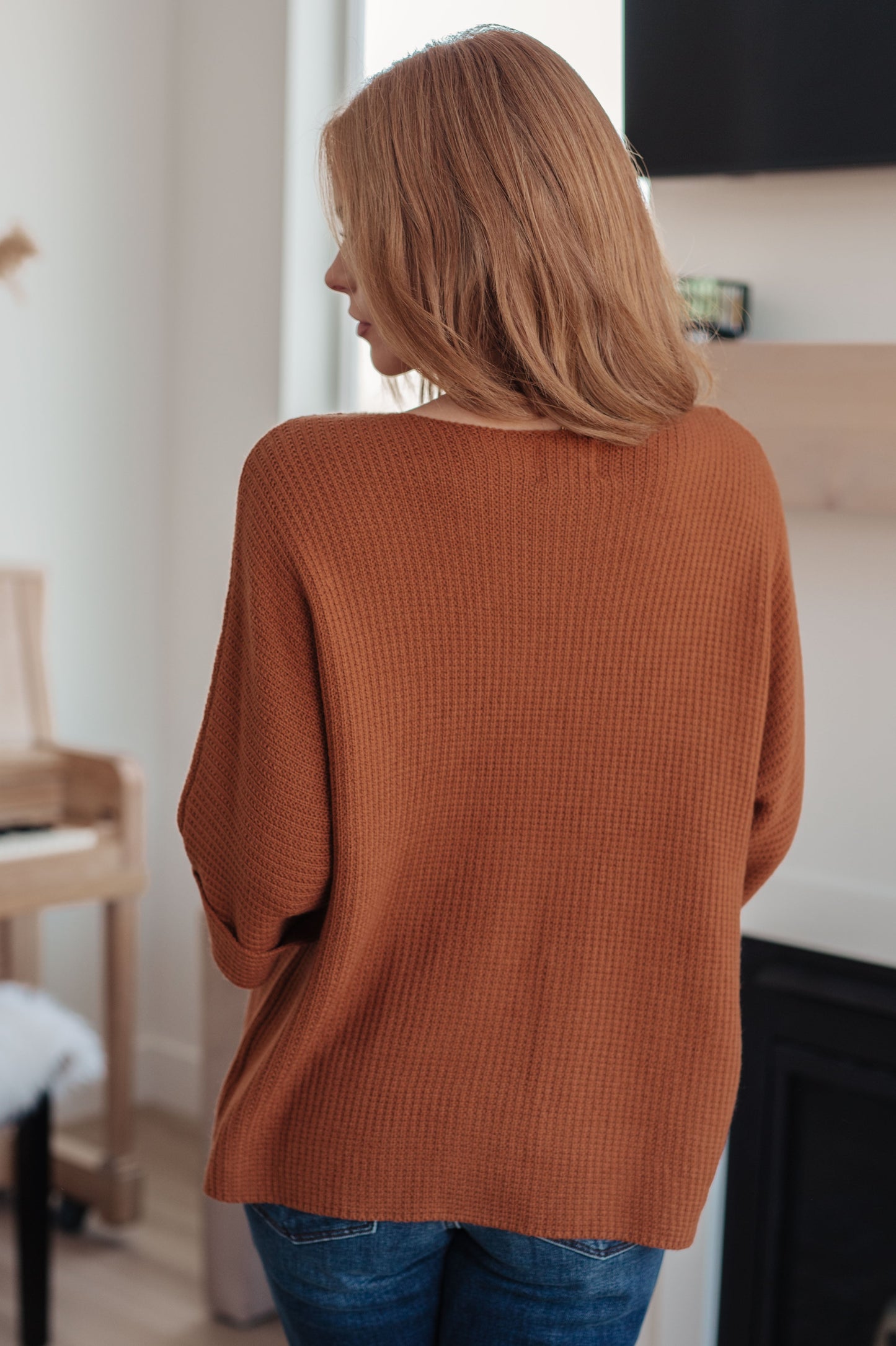 Pumpkin Party Knitted Sweater Top in Rust