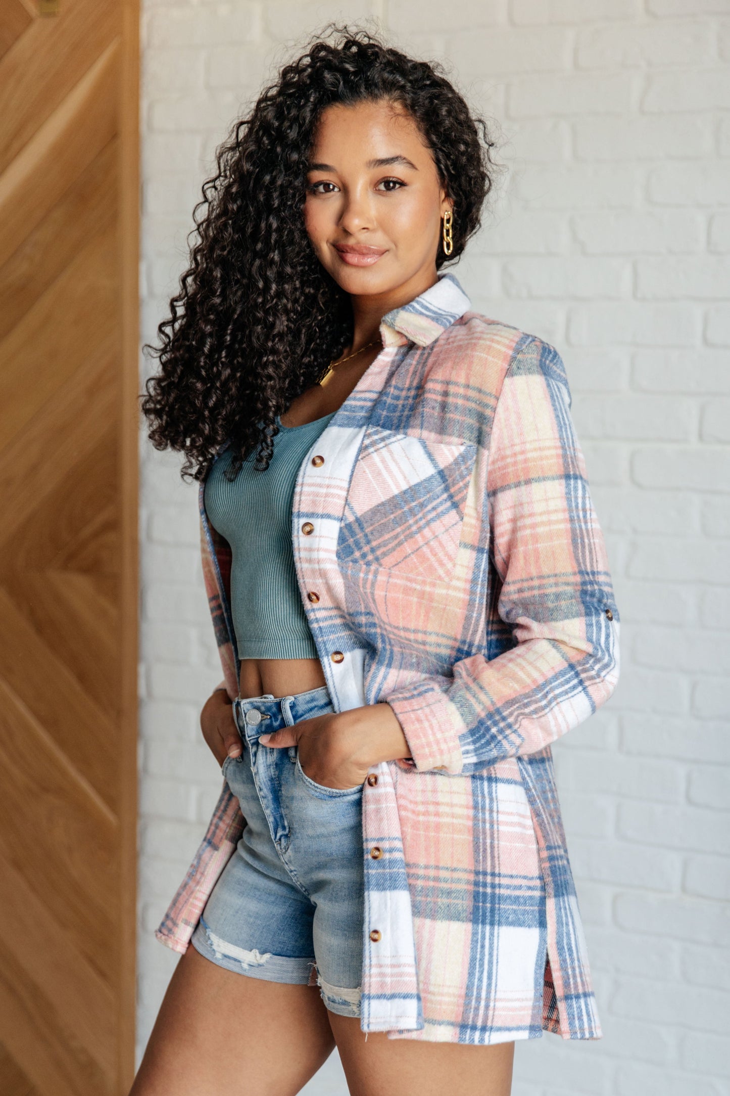 Jana Plaid Button Down Shirt