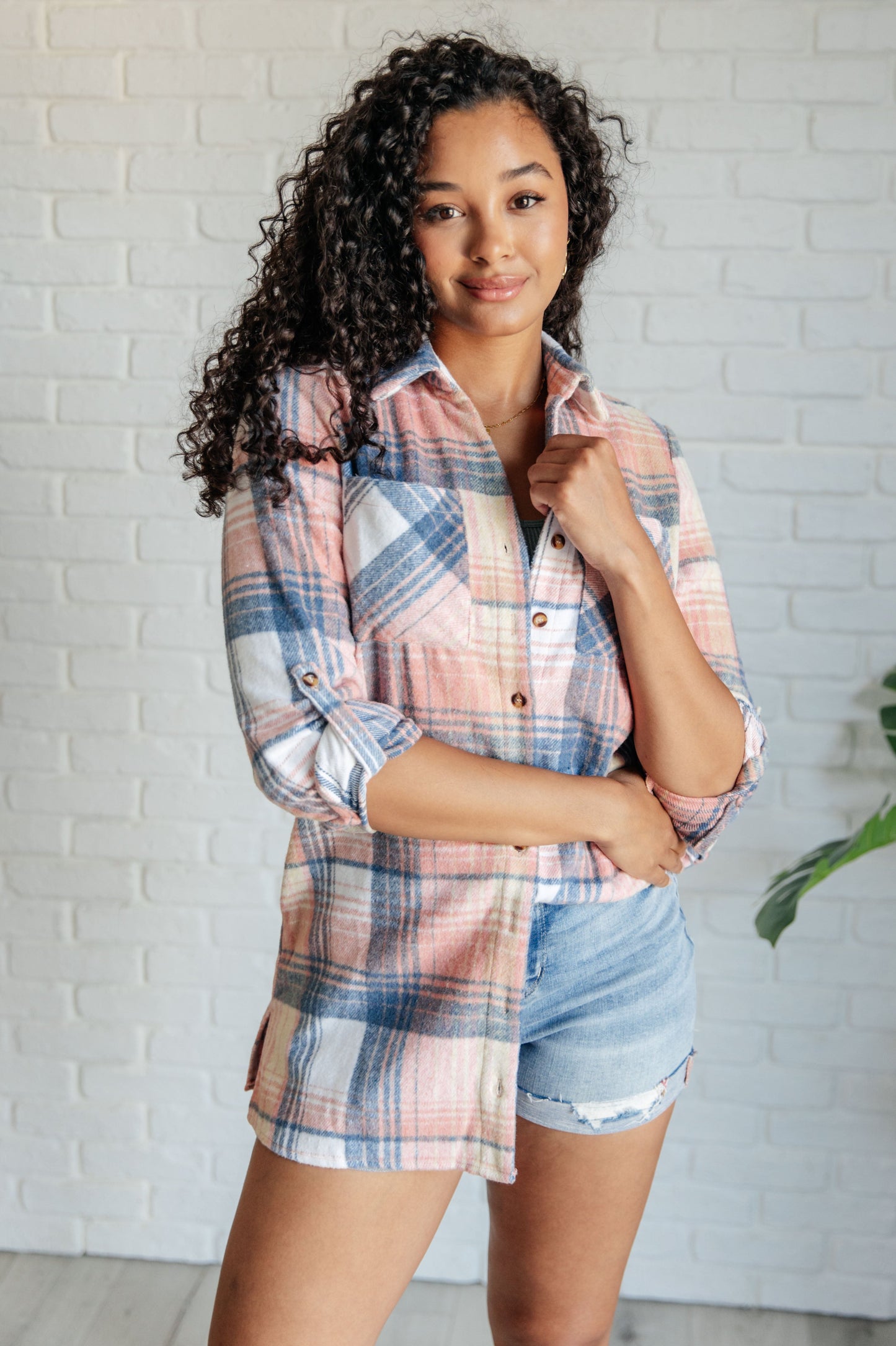 Jana Plaid Button Down Shirt