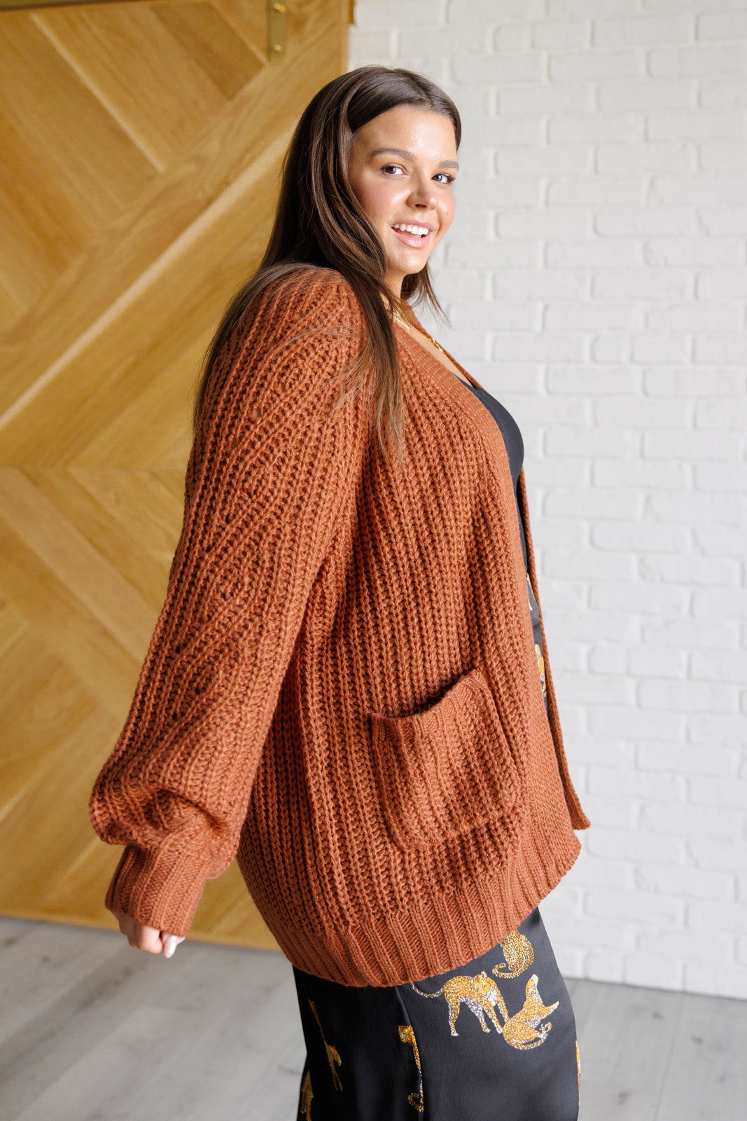 Maya Cardigan in Chestnut