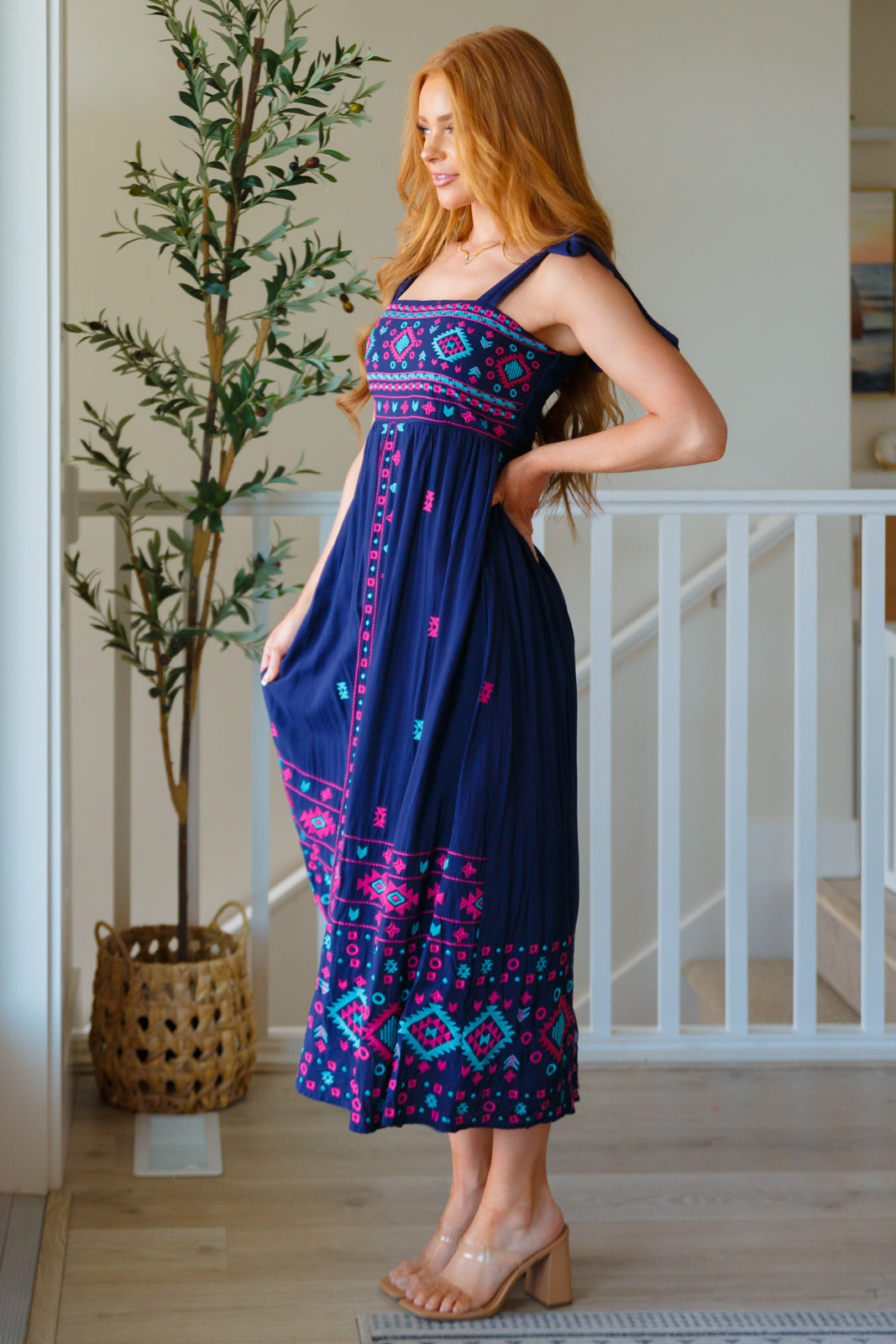 Endra Embroidered Maxi Dress