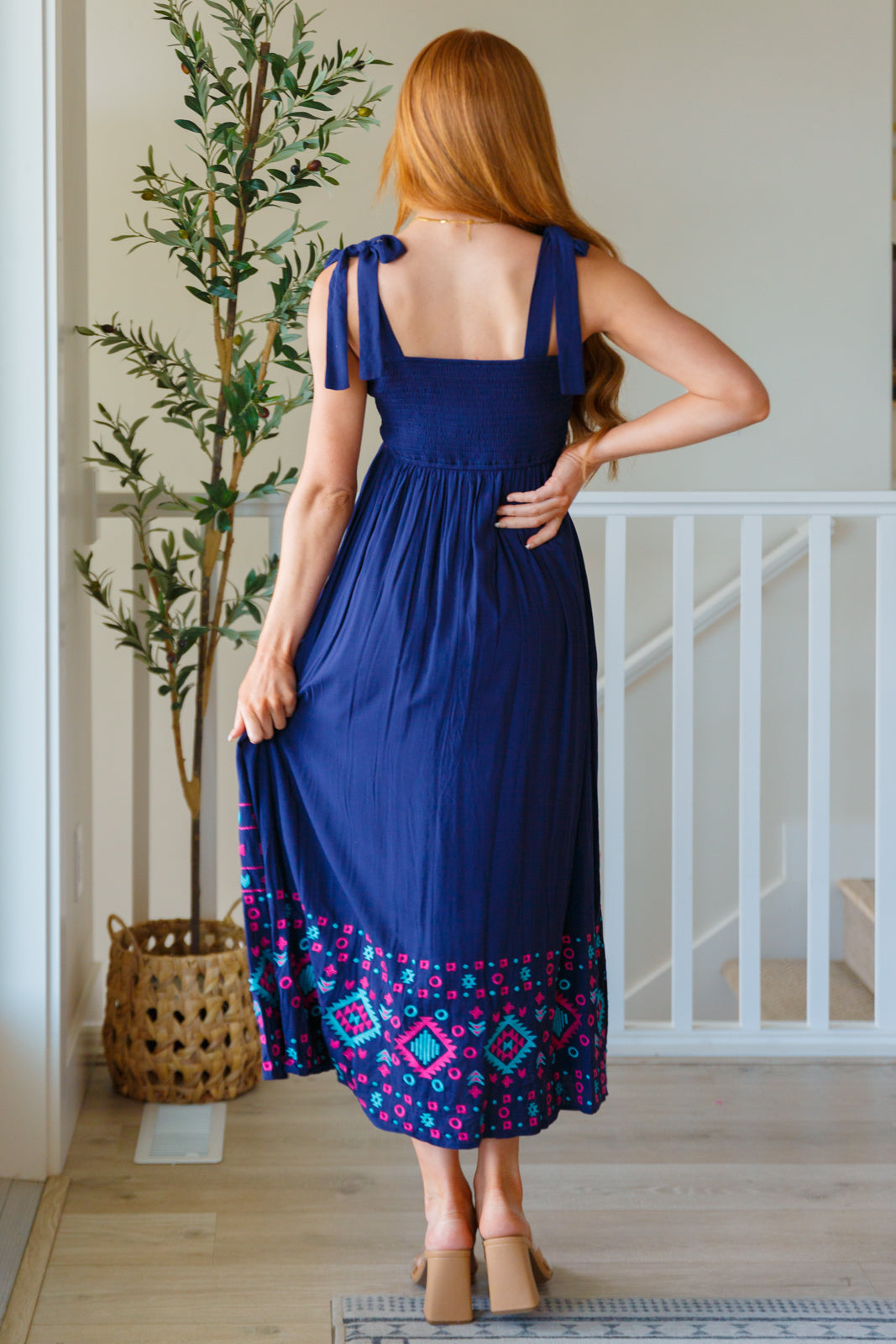 Endra Embroidered Maxi Dress