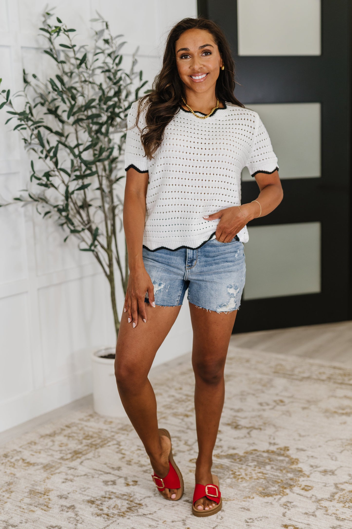 Anita Knit Top in White