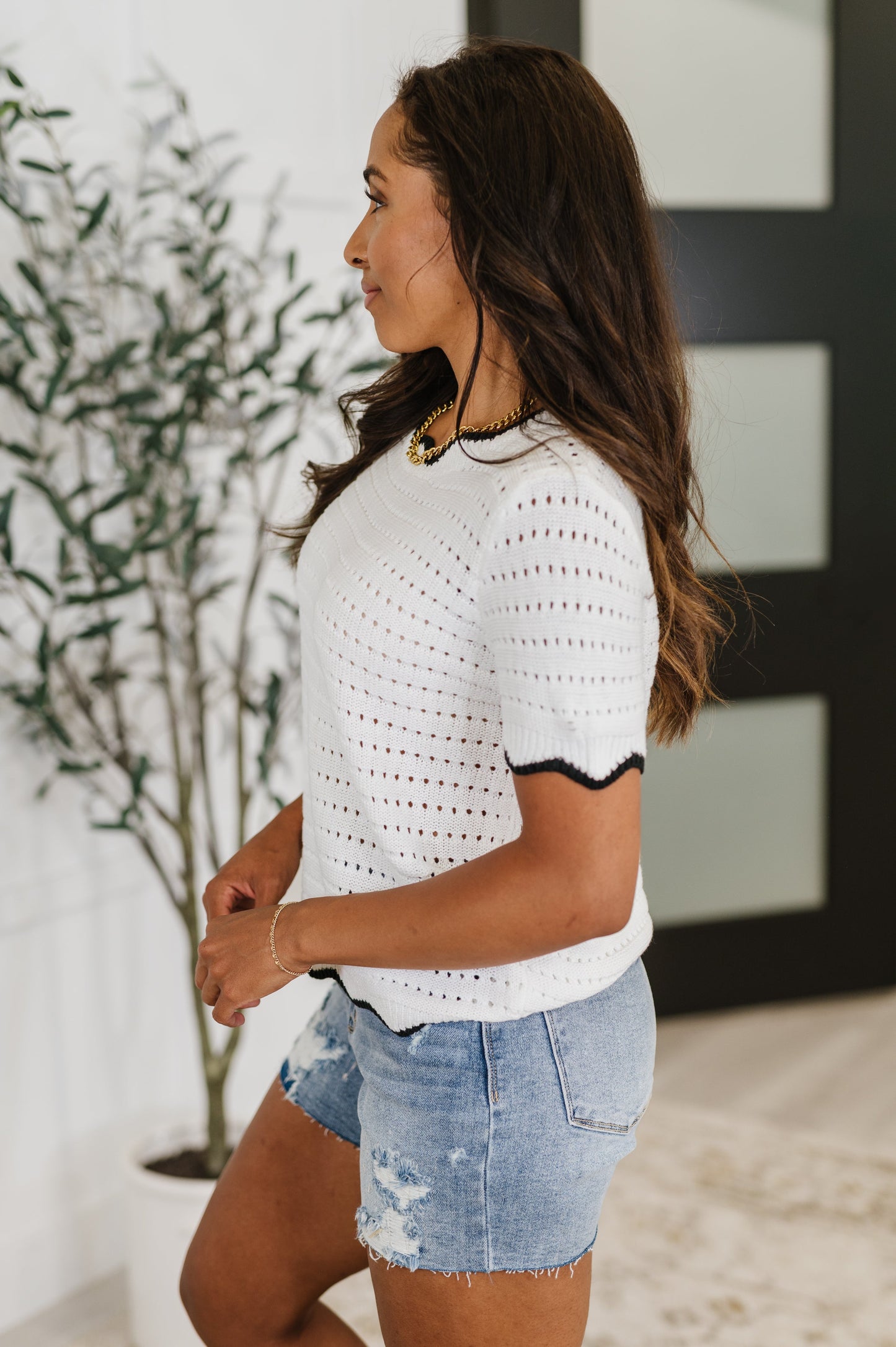 Anita Knit Top in White