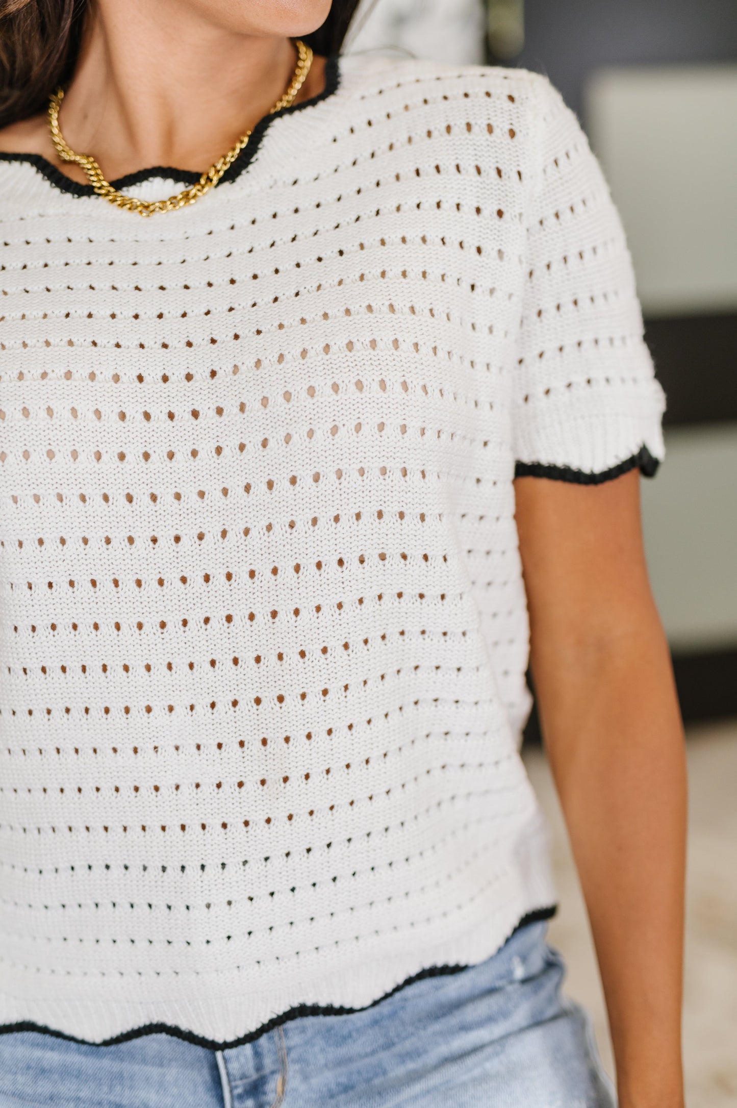 Anita Knit Top in White