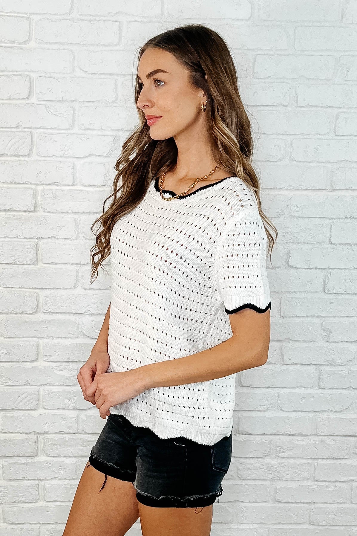 Anita Knit Top in White